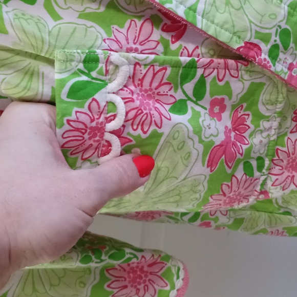 🪷VERY RARE Lilly Pulitzer🪷 - Green/Pink Butterfly/Flower Robe - Picture 8 of 16